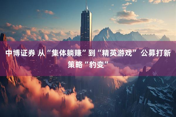 中博证券 从“集体躺赚”到“精英游戏” 公募打新策略“豹变”