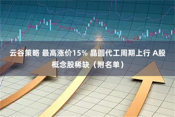 云谷策略 最高涨价15% 晶圆代工周期上行 A股概念股稀缺（附名单）